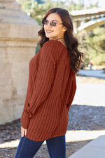 Load image into Gallery viewer, Ribbed Round Neck Long Sleeve Knit Top
