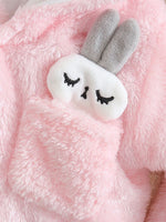 Load image into Gallery viewer, Rabbit Decor Long Sleeve Hooded Snapped Jumpsuit
