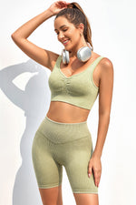 Load image into Gallery viewer, Ruched Wide Strap Sports Top
