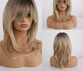 Synthetic blonde highlight wigs