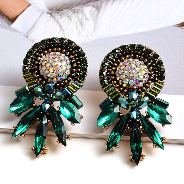 Angular Crystal Geometric Statement Earrings