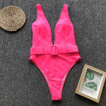 Load image into Gallery viewer, One-Piece Bandage Swimsuit – Flattering Chic Swimwear
