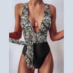 Load image into Gallery viewer, One-Piece Bandage Swimsuit – Flattering Chic Swimwear
