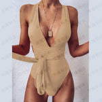 Load image into Gallery viewer, One-Piece Bandage Swimsuit – Flattering Chic Swimwear
