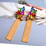 Load image into Gallery viewer, Colorful Crystal  Dangle Earrings
