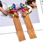 Load image into Gallery viewer, Colorful Crystal  Dangle Earrings
