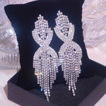 Load image into Gallery viewer, Tassel Crystal Earrings

