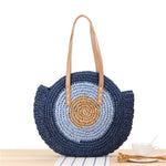 Load image into Gallery viewer, Large Woven Round Boho Bag – Statement Straw Tote
