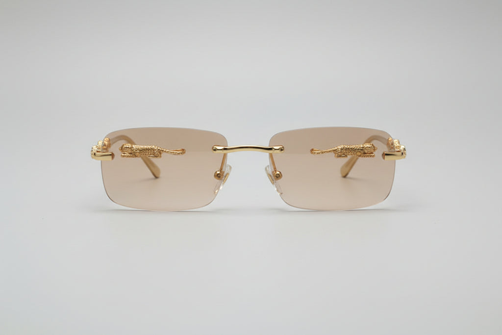 Luxury Rimless Rectangle Sunglasses - Gradient Lenses Y2K Retro Tinted Eyewear