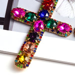 Load image into Gallery viewer, Colorful Cross Crystal Earrings

