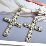 Load image into Gallery viewer, Colorful Cross Crystal Earrings
