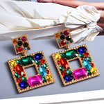 Load image into Gallery viewer, Wanda Square Crystal Earrings

