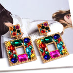 Load image into Gallery viewer, Wanda Square Crystal Earrings
