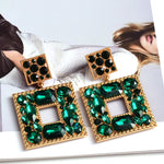 Load image into Gallery viewer, Wanda Square Crystal Earrings
