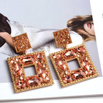 Load image into Gallery viewer, Wanda Square Crystal Earrings
