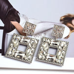 Load image into Gallery viewer, Wanda Square Crystal Earrings

