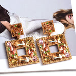 Load image into Gallery viewer, Wanda Square Crystal Earrings
