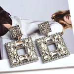 Load image into Gallery viewer, Wanda Square Crystal Earrings
