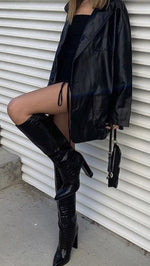 Load image into Gallery viewer, Chunky Heel Knee-High Boots
