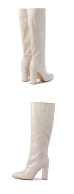 Load image into Gallery viewer, Chunky Heel Knee-High Boots
