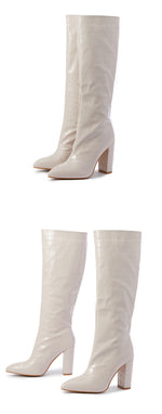 Load image into Gallery viewer, Chunky Heel Knee-High Boots
