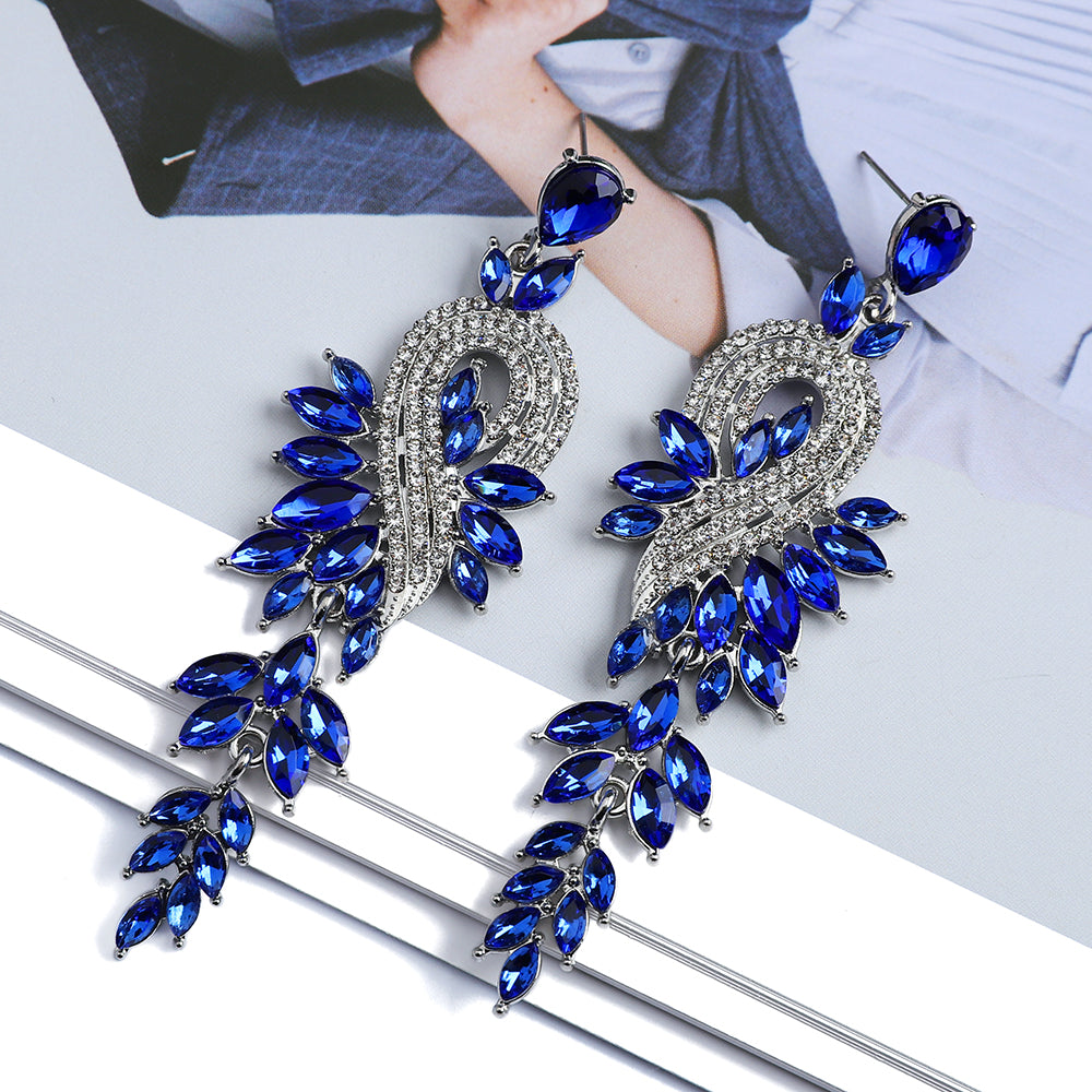 Leaves Crystal Earrings