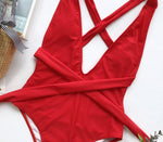 Load image into Gallery viewer, One-Piece Bandage Swimsuit – Flattering Chic Swimwear
