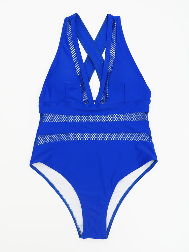 Mesh Patchwork Swimsuit