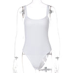 Load image into Gallery viewer, Strap Solid Bodycon Bodysuit
