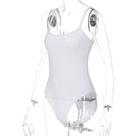 Load image into Gallery viewer, Strap Solid Bodycon Bodysuit
