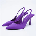 Load image into Gallery viewer, Slingback Pointed Toe Pumps – Elegant Heels in Multiple Colors
